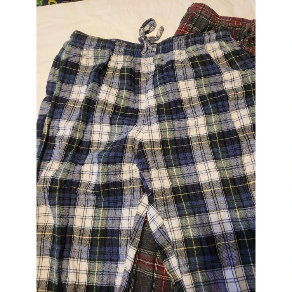L.L. Bean x2 (Bundle) Flannel Pajama Pants Size L 28 ....  #I